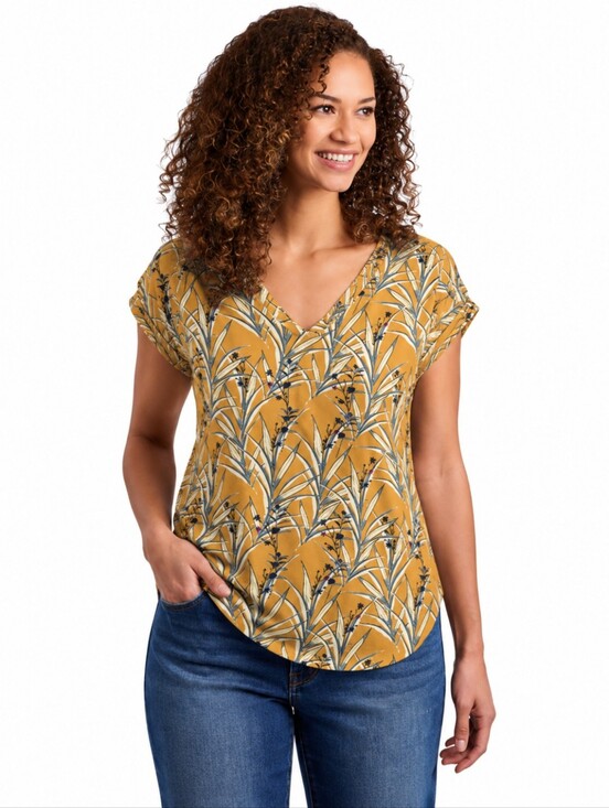 Kuhl Tops - NEW Kuhl Women's Kandide Short Sleeve Shirt Overcast Print S